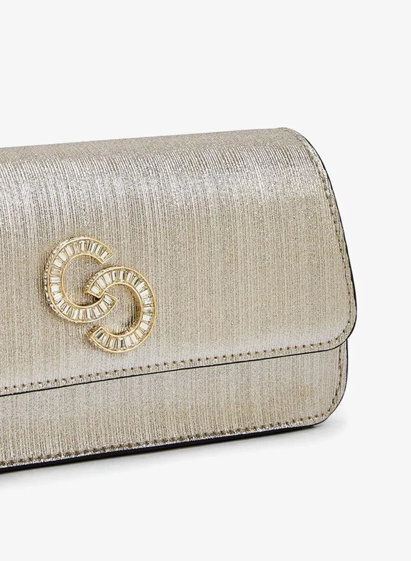 Celeste GOLD Textured Crossbody Bag With Detachable Chain Strap for Women | Best Price UAE