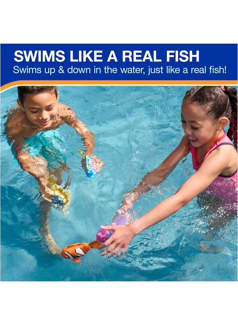 سويم وايز لعبة السمكة السباحة "سيم شادي" من سويم وايز رينبو ريف – تعمل بالبطارية وتتحرك بشكل واقعي في الماء، تشمل بطاريتين AAA – لعبة ممتعة للمسبح والحمام للأطفال من سن 5 سنوات فما فوق - Image 4