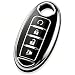 Tautrophen Key Fob Cover Fit for Nissan Infiniti Rogue Pathfinder Armada Murano kicks Frontier Titan 4 Buttons Smart Key - Image 2