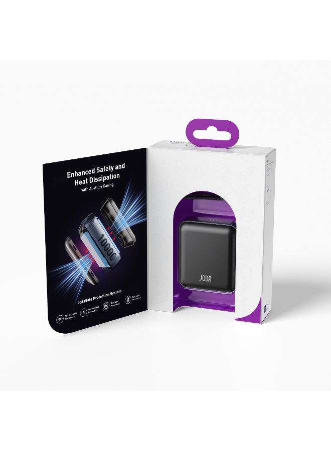 JODA Metix 10Power Bank 10000mAh 22.5W PD - With Cabel USB-C Portable Charger ⚡🔋Fast Charging Power Bank ⚡10000 mAh Power Bank 🔋USB-C Power Bank 🔌PD Fast Charging Power Bank ⚡3-Port Power Bank 📱22.5W Fast Charger ⚡Power Bank for Smartphones 📱USB-A and USB-C Charger 🔌Portable Power Bank for Travel ✈️Charger for iPhone & Samsung 📱 - Image 3