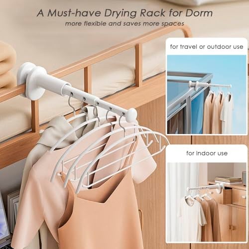 TASEVO Travel Drying Rack for Clothes - Portable Hanging Rack Over The Door with Retractable Rod - Mini Size for Cruise, RV, Dorm, Apartment, Hotel Laundry - Image 2