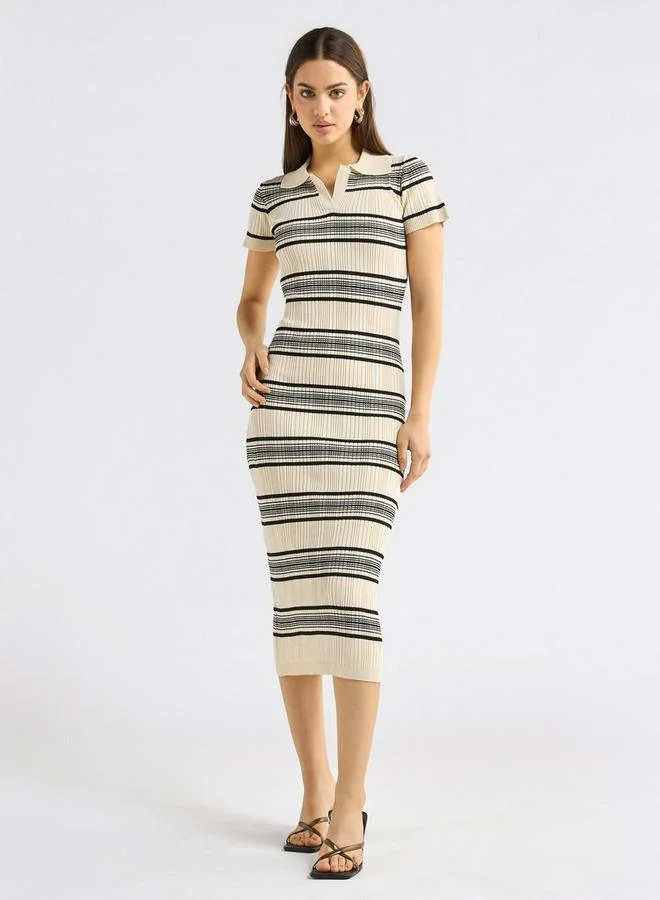 Splash FAV Striped Knit Dress