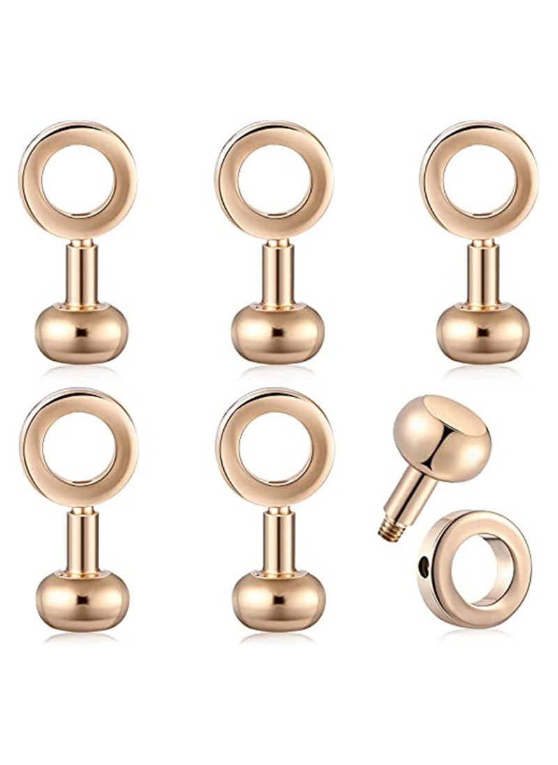 6 Pieces Zipper Insert Buckle, Purse Bag Chain Strap Clip, O Ring Metal Buckle for DIY Small Pouch Accessories - Image 1