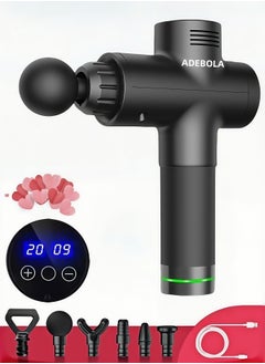 ADEBOLA Deep Tissue Massage Gun，Portable Quiet Electric Percussion Muscle Massager with 6 Interchangeable  Massage  Heads and Tool Case，Gifts for Women/Men/Her/Him  - Image 1
