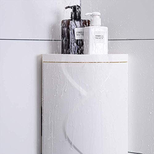 Hiru Bathroom Rotating Triangle Storage Rack 360 Degree Rotating Multi-Function Organizer Plastic Triangle Shelf Dust-Proof Waterproof Corner Rack for Cabinet Bathroom Kitchen Bedroom - Image 3