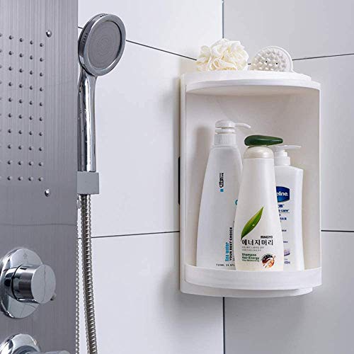 Hiru Bathroom Rotating Triangle Storage Rack 360 Degree Rotating Multi-Function Organizer Plastic Triangle Shelf Dust-Proof Waterproof Corner Rack for Cabinet Bathroom Kitchen Bedroom - Image 5