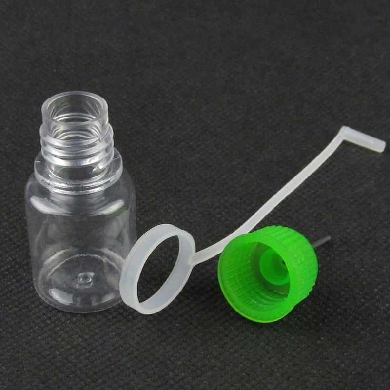 NewZoll 5 ml Empty Plastic Squeezable Liquid Oil Dropper Storage Bottle with Needle Cap 10PCS Green Cap  - Image 3
