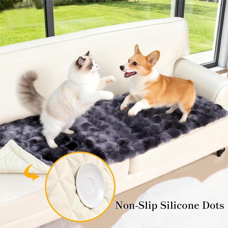 AISDE Pet Couch Covers for Sofa Washable - Dog Sofa Cover Slipcovers Non-Slip Couch Protector Pet-Friendly Mat Bed, Black, 27.6"x59.1" - Image 2