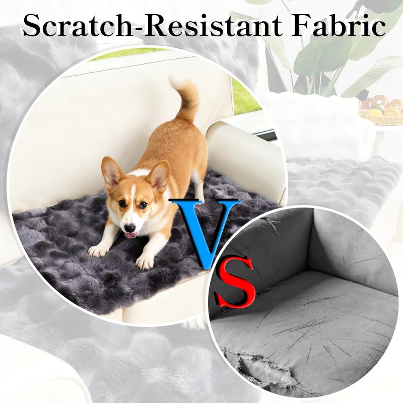 AISDE Pet Couch Covers for Sofa Washable - Dog Sofa Cover Slipcovers Non-Slip Couch Protector Pet-Friendly Mat Bed, Black, 27.6"x59.1" - Image 4