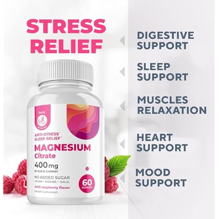 DR. MORITZ Magnesium Citrate Gummies Sugar-Free - Calm Magnesium Gummies Supplement for Children, Sugar -Supports Cardiovascular Health -Free Chews for Kids & Adults (60 Count) - Image 4