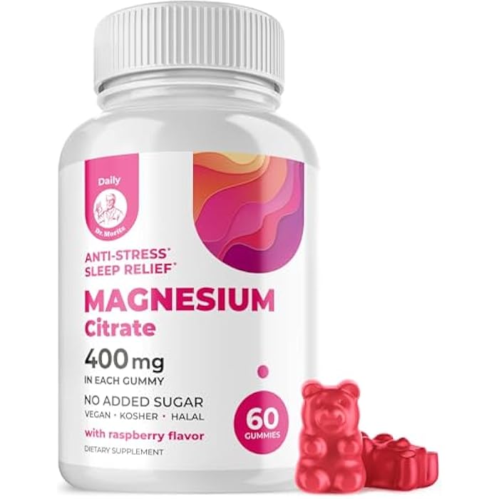 DR. MORITZ Magnesium Citrate Gummies Sugar-Free - Calm Magnesium Gummies Supplement for Children, Sugar -Supports Cardiovascular Health -Free Chews for Kids & Adults (60 Count) - Image 1