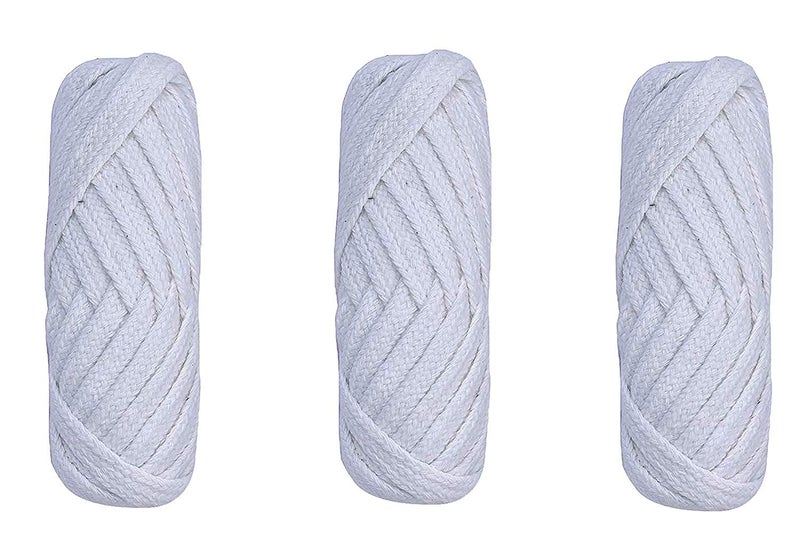 Pen Pyjama Nada Flat Dori Strings (Cotton) 10 Meters 100% Pure Cotton Nada For Pyjamas Ethnic Indian Dresses, Pyjamas, Lehenga, Saree,Petticoat, Salwars, Patiala,Chudidars - White - Image 2