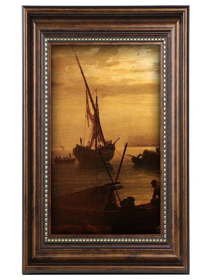 Fisnish 8x10 Picture Frame, Table Top or Wall Mount, Vintage Style 8 x 10 Photo Frame, Brown, 1 Pack - Image 1