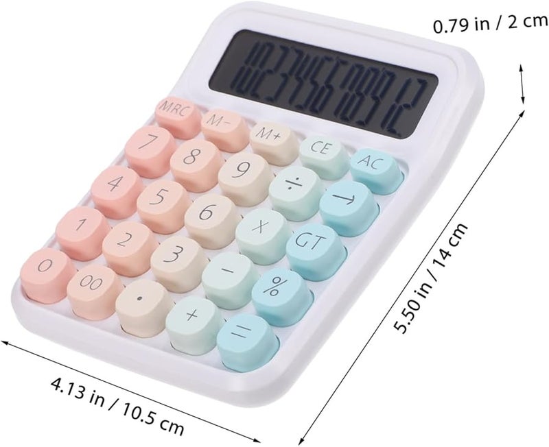 Gradient Color Basic Calculator Portable Handheld Office Desk Calculator for Students Home Use - Image 2
