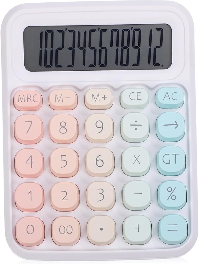 Gradient Color Basic Calculator Portable Handheld Office Desk Calculator for Students Home Use - Image 1