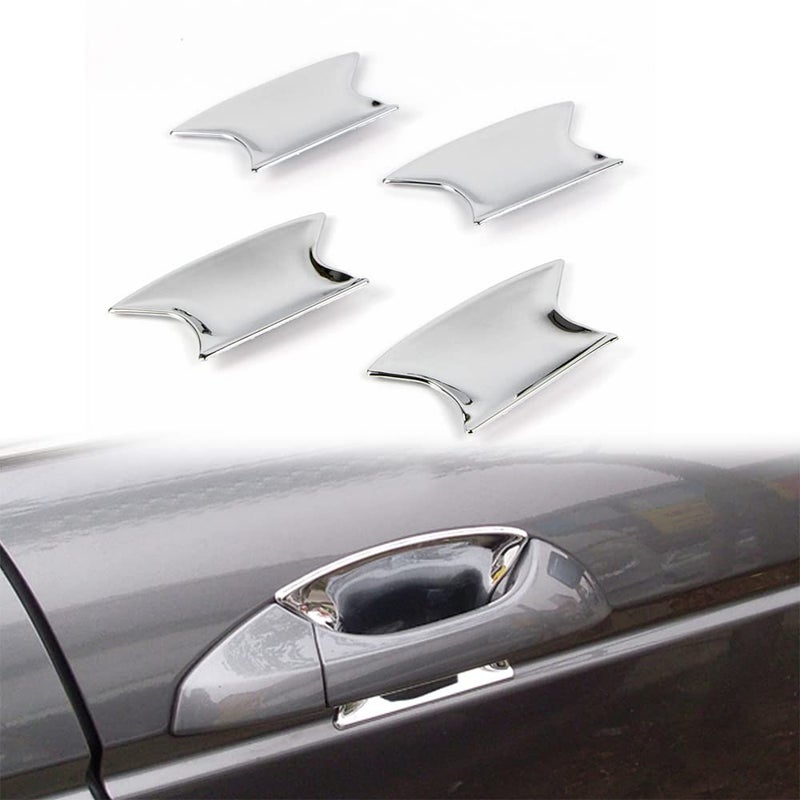 Dreamseek 4Pcs Door Handle Cup Bowl Cover Compatible with Honda Accord Sedan 2008 2009 2010 2011 2012 Triple Chrome Plated ABS Exterior Molding Protector Trim