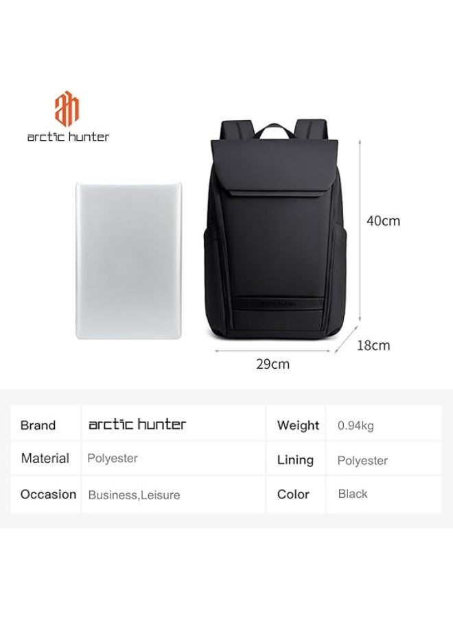 Arctic Hunter Laptop Backpack for Men 21L fit 15.6-inch Laptop Business Backpack, 180° Open Stylish College Backpack with Laptop Shockproof Compartment Water-resistant Durable Travel Daily Use - Image 2