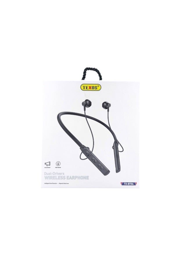 تيكسو Texos Dual-Driver Wireless Bluetooth Neckband Earphones - TX-BT04 - Image 1