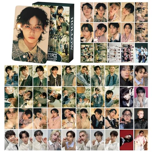 PYAJUU Stray Kids HOLLOW Album Photocards 127 PCS KPOP Giant Photo Card Set Stray Kids Merch Boys and Girls Card Set 55 PCS Photocard and 40 PCS Stickers - Image 5