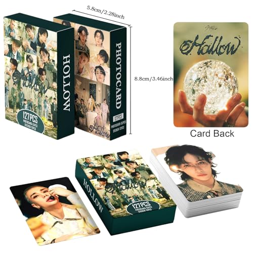 PYAJUU Stray Kids HOLLOW Album Photocards 127 PCS KPOP Giant Photo Card Set Stray Kids Merch Boys and Girls Card Set 55 PCS Photocard and 40 PCS Stickers - Image 4