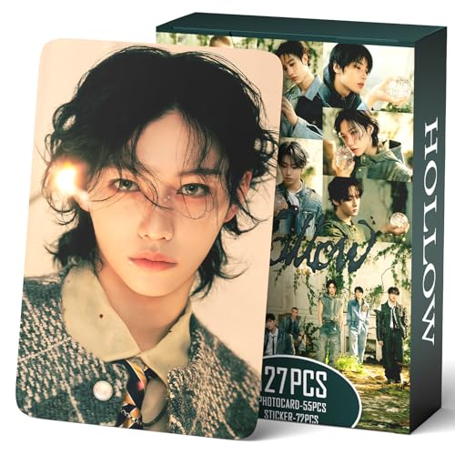 PYAJUU Stray Kids HOLLOW Album Photocards 127 PCS KPOP Giant Photo Card Set Stray Kids Merch Boys and Girls Card Set 55 PCS Photocard and 40 PCS Stickers - Image 1