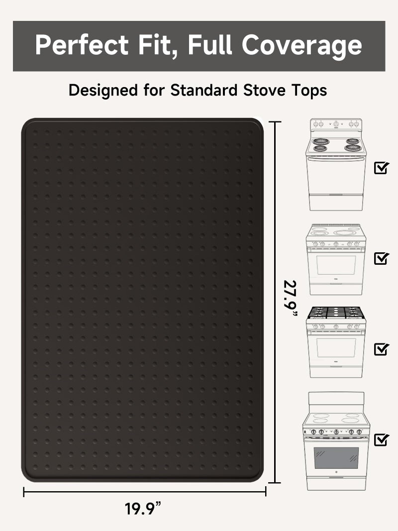 XiFEO Silicone Stove Top Cover for Electric Stove, Glass Stove Top Cover Protector, Flat Top Range Cover â€“ Double as Dish Drying Mat, Coffee Bar Mat, Kitchen Stove Accessories, 28 x 20 in, Black - Image 4