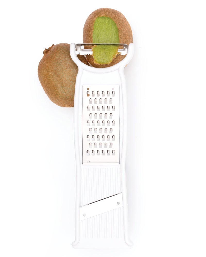 RITU 3 -in -1 Stainless Steel Vegetable Peeler | Ergonomic Handle | Ideal for Peeling, Julienning, and Slicing Potatoes, Carrots, Cucumbers, Apples, Tomatoes, Versatile Kitchen Accessory - Image 1