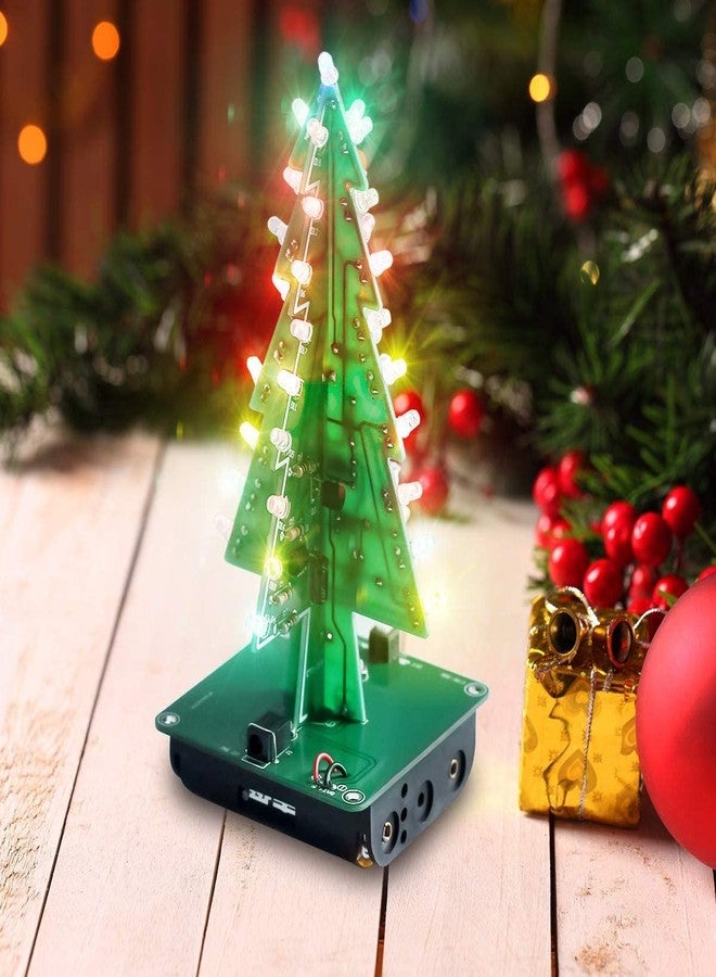 Cermant LED Flashing Christmas Tree DIY Kits，3D Xmas Tree Soldering Kit with 7 Colors DIY Electronic Assemble Kit for Learning Teaching STEM Educational, with Paper Instruction Manual - Image 2