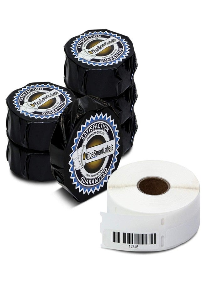 OfficeSmartLabels 1/2 x 1-7/8 inch Multipurpose/Library Barcode Labels, Compatible with 30346 (6 Rolls / 600 Labels Per Roll) - Image 1