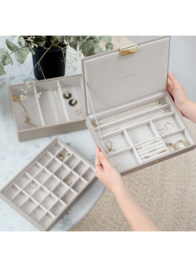 Stackers Taupe Classic Medium Jewellery Box, Set of 3 - Image 2