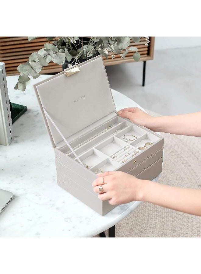 Stackers Taupe Classic Medium Jewellery Box, Set of 3 - Image 3