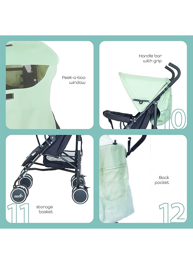 erorex Safari Dino Character Stroller For 3 Months To 3 Years Babies - Image 4