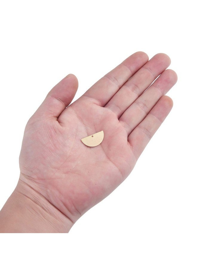 NUORUI 20 Pcs Blank Stamping Tag Brass Pendants Charms For Jewelry Making (Half Circle) - Image 3