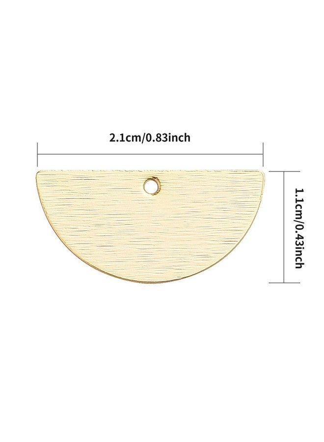 NUORUI 20 Pcs Blank Stamping Tag Brass Pendants Charms For Jewelry Making (Half Circle) - Image 2