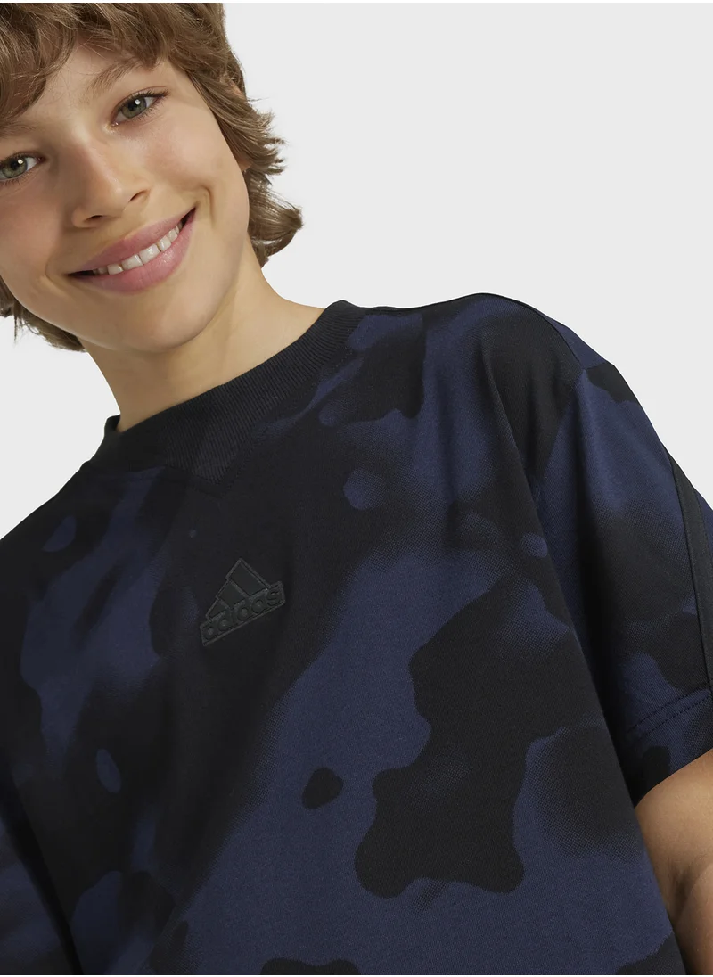 Adidas Youth Future Icon Aop T-Shirt
