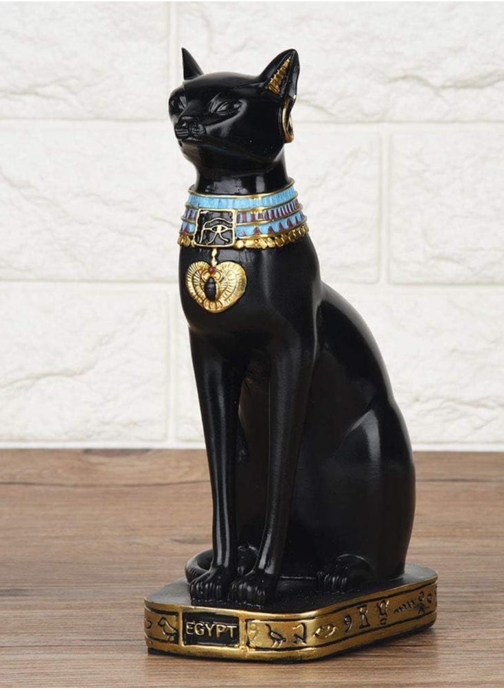 Generic Atihao Resin Cat Statue Home Room Decoration Crafts Egyptian Style Home Decor Set (Black M)  - Image 4