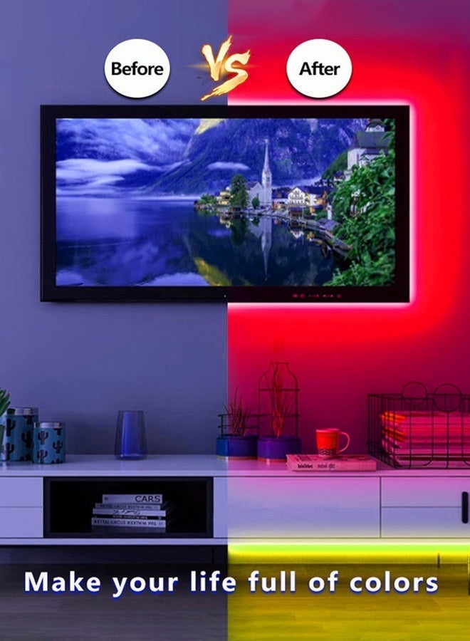 كوزينيست أضواء شريط LED بلوتوث 10 متر، أضواء LED متغيرة الألوان RGB مع تطبيق وجهاز تحكم عن بُعد، شريط LED مرن مع تزامن الموسيقى لغرفة النوم، غرفة المعيشة، التلفاز، المطبخ وزينة المنزل DIY - Image 2