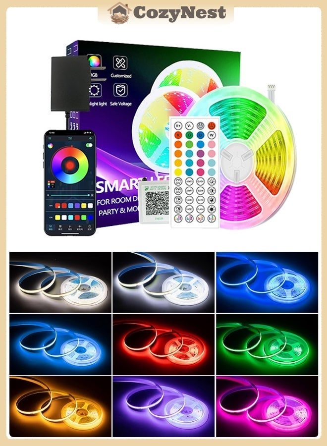 كوزينيست أضواء شريط LED بلوتوث 10 متر، أضواء LED متغيرة الألوان RGB مع تطبيق وجهاز تحكم عن بُعد، شريط LED مرن مع تزامن الموسيقى لغرفة النوم، غرفة المعيشة، التلفاز، المطبخ وزينة المنزل DIY - Image 1