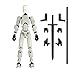 MerryXD T13 3D Action FigureAssembly Completed Dummy Nova Titan Lucky 13 Action Figure 3D Printed MultiJointed Movable Toy Grow in The Dark White - Image 4