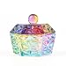 Pxiryanlow A Set of Multicolour Hexagonal Prism Crystal Glass Dish with LidHexagonal Prism Crystal Cup Acrylic Liquids Powder Glass Dish With Lid Crystal Bowl For Salon and HomeNail Art and Polish - Image 3