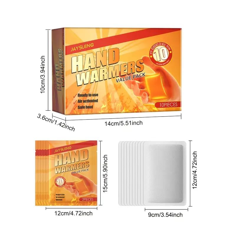 Greenhood Hand Warmers (Pack of 20 Pcs), Air-Activated Self Heating Body Warmer Patch,Safe, Natural & Disposable Heat Packs for Winter, Travel, Camping, Trekking, Outdoor (10 Pair) (Hand Warmers) - Image 2