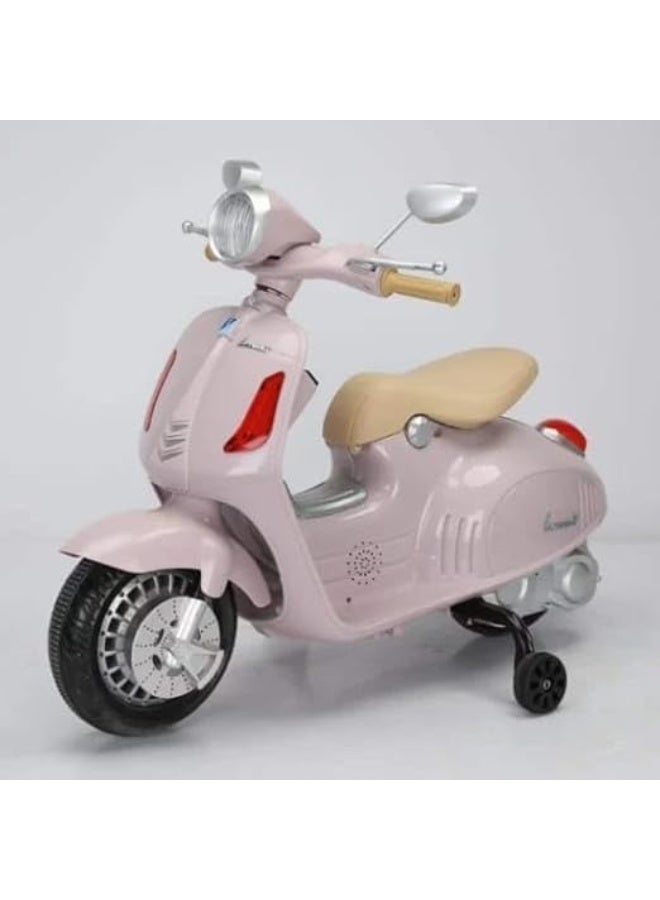 GTG Toys Electric Motorcycle for Kids, Bicycle Design, Tricycle with LED Lights and Music (pink) - Image 1