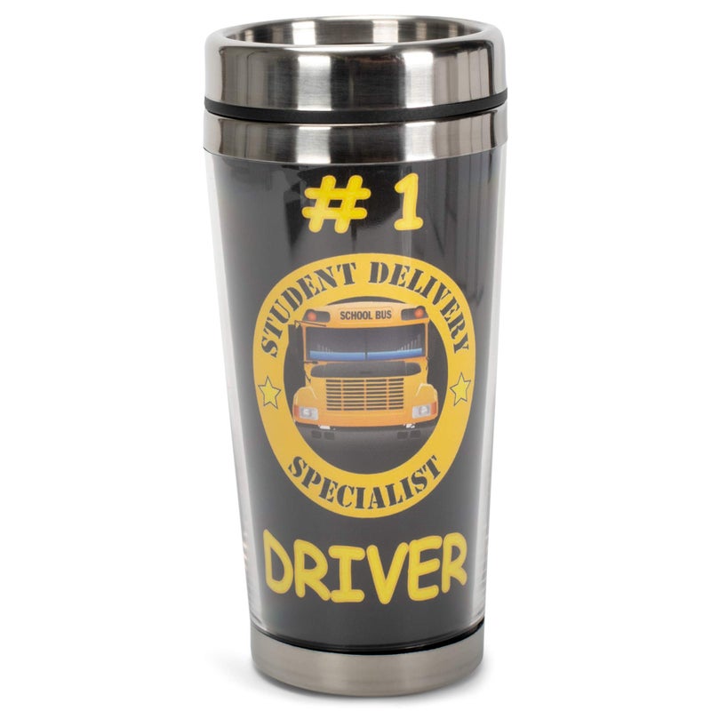Dicksons Dicksons Number 1 Bus Driver Student Delivery Specialist 16 Ounce Stainless Steel Travel Tumbler Mug 