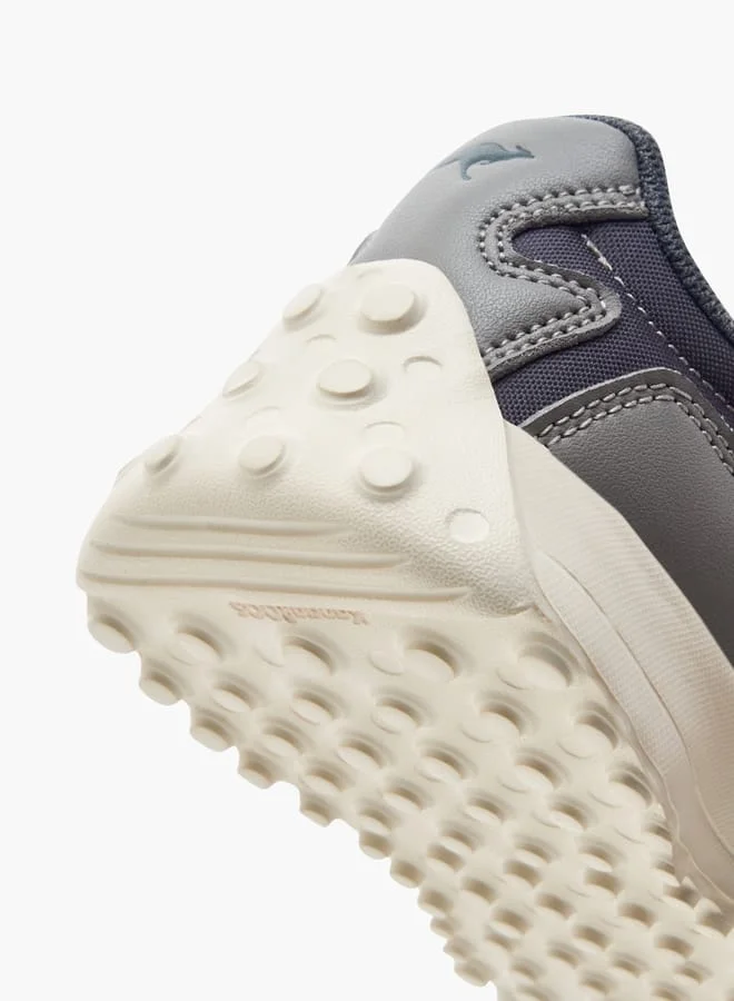 kangaROOS Boys' Panelled Sneakers with Hook and Loop Closure