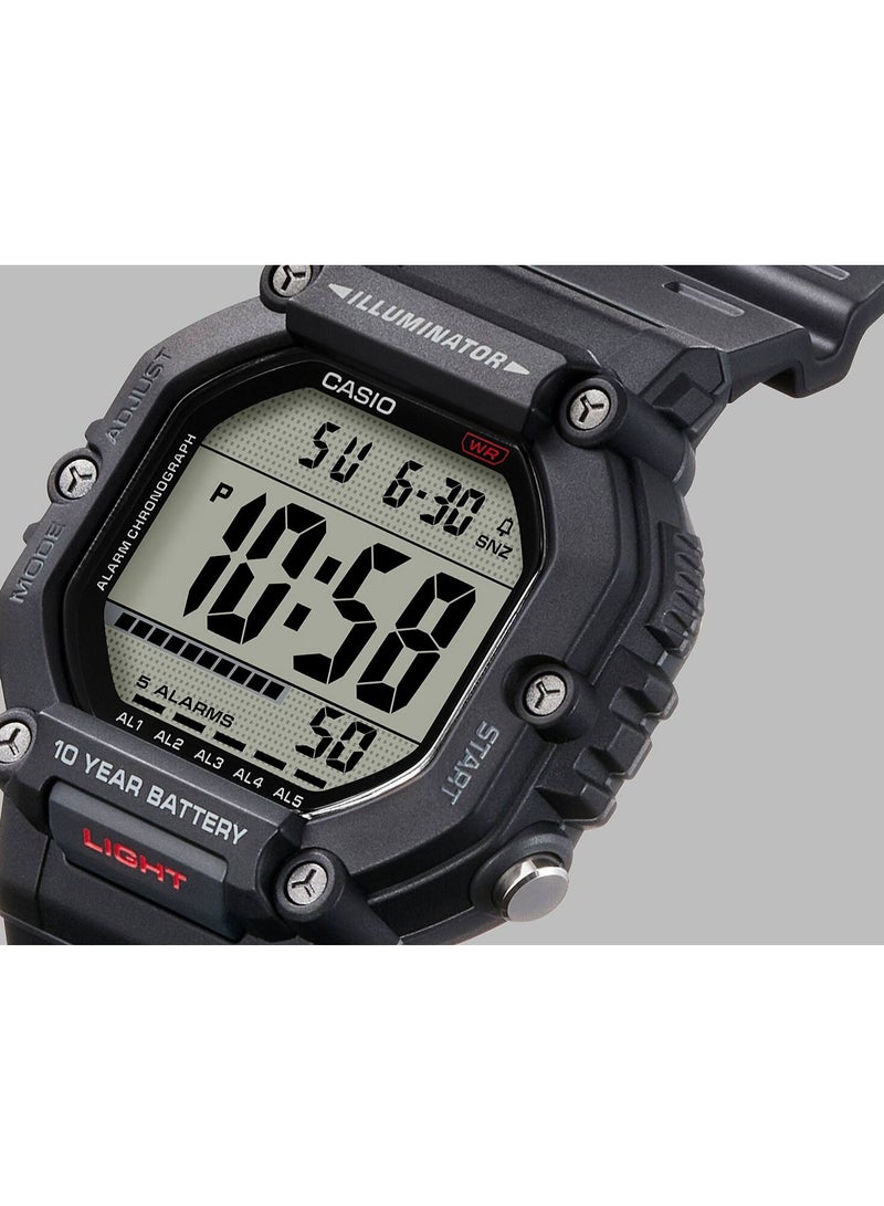 CASIO ساعة رقمية بسوار راتنجي AE-1600H-1AV - Image 2