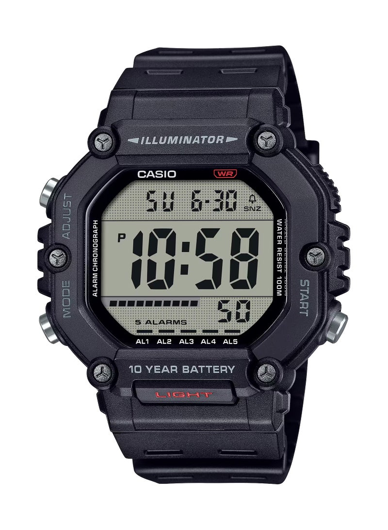 CASIO ساعة رقمية بسوار راتنجي AE-1600H-1AV - Image 1