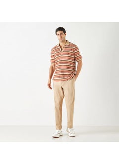 Iconic Iconic Textured Polo T-Shirt with Short Sleeves  - Image 2