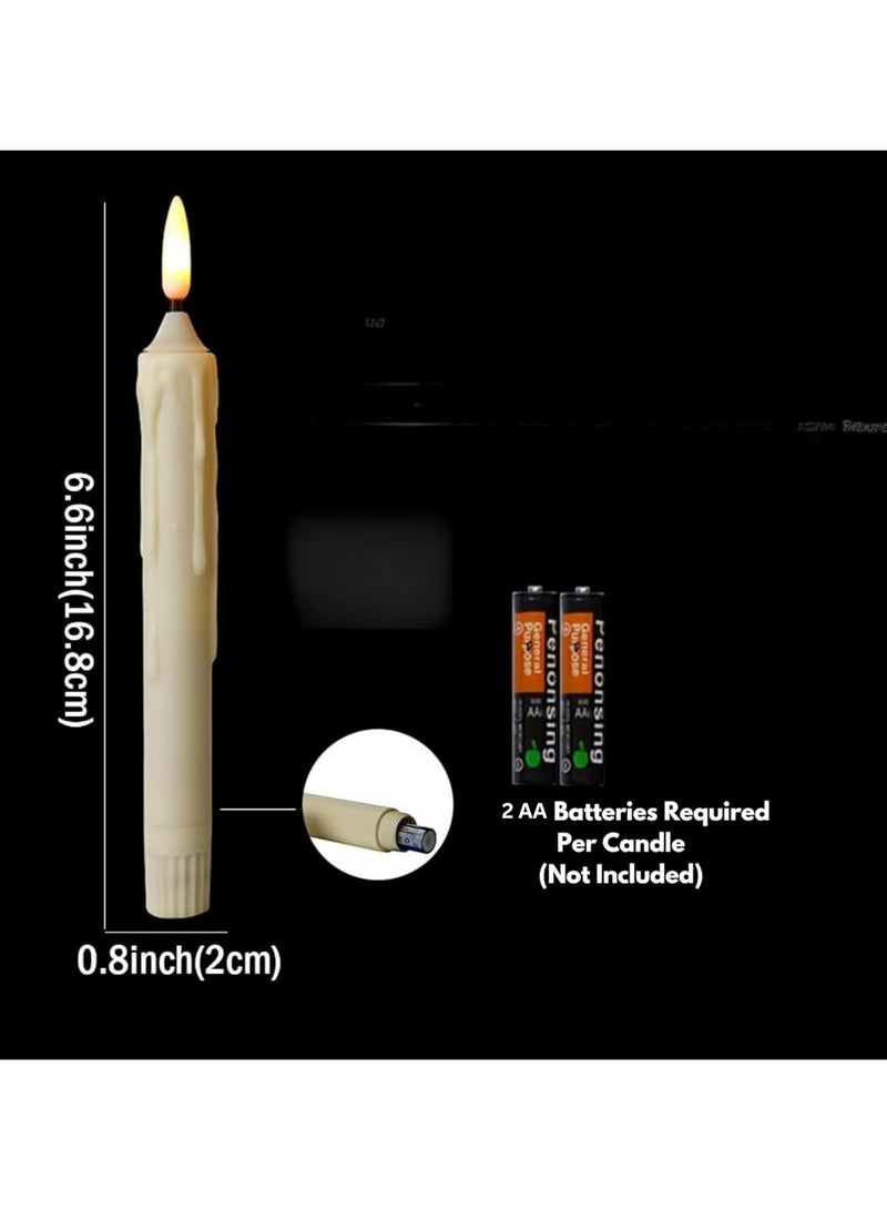 Fine Productions LED Candles Flickering Battery Operated Candles, Pillar Candles Moving Flame Decoration for Diwali, Christmas, Ramadan, Set of 6 Battery Operated AA Battery Operated (Not Included)  - Image 2