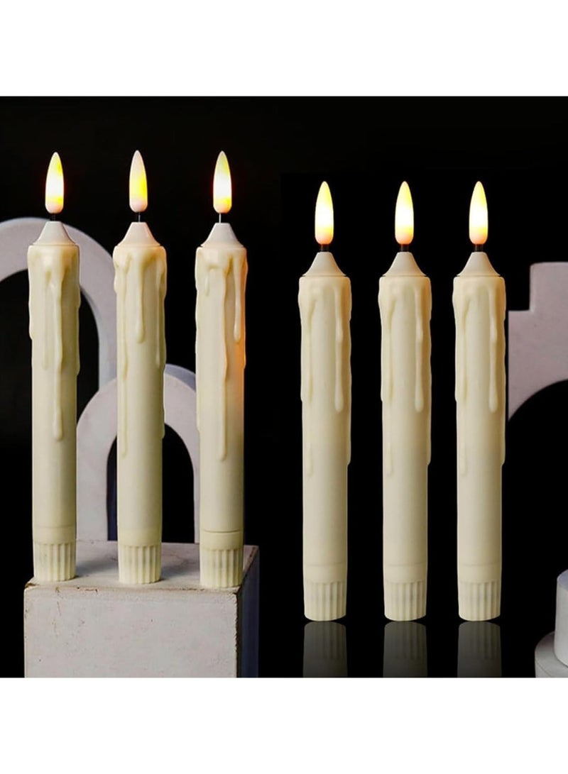 Fine Productions LED Candles Flickering Battery Operated Candles, Pillar Candles Moving Flame Decoration for Diwali, Christmas, Ramadan, Set of 6 Battery Operated AA Battery Operated (Not Included)  - Image 4