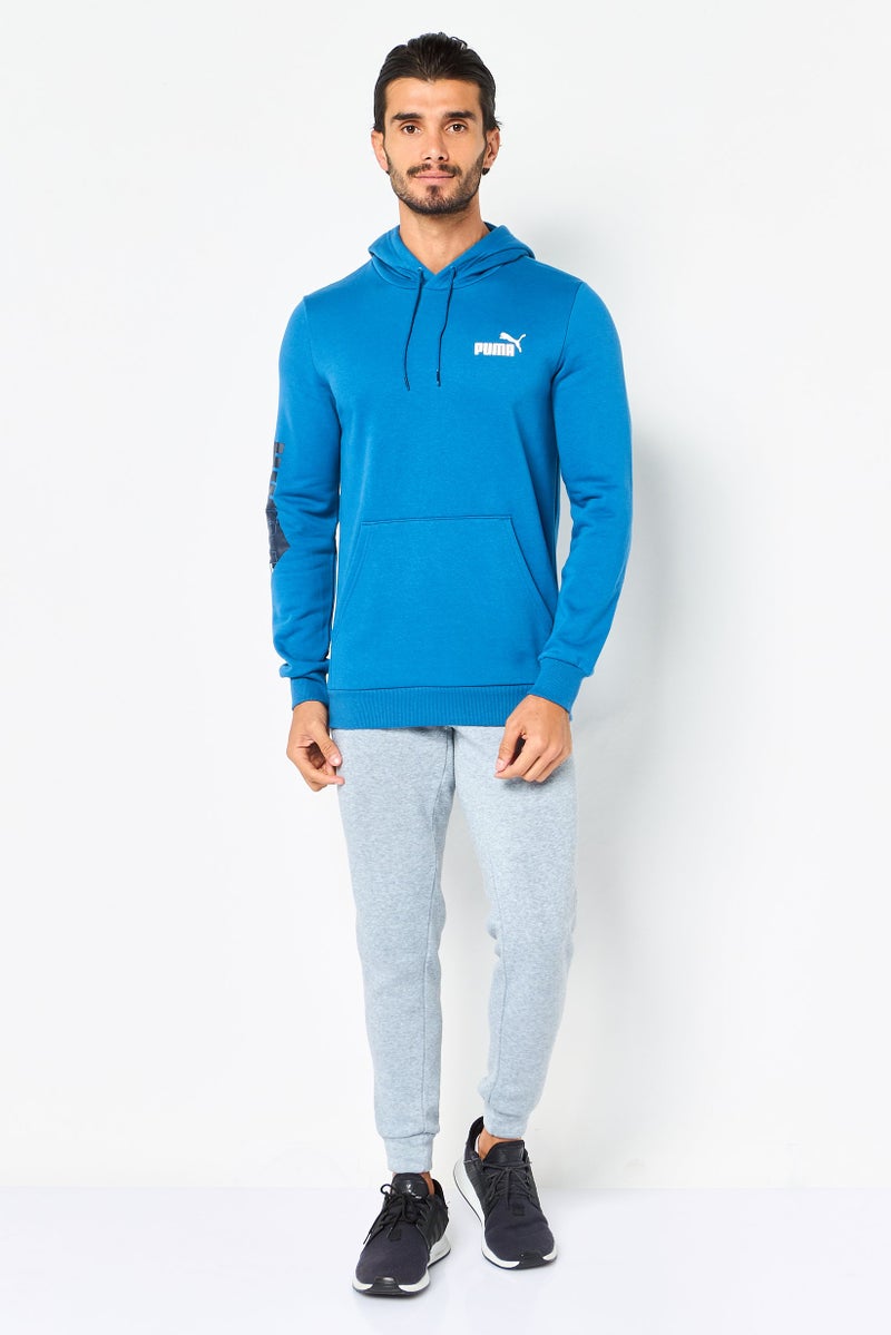 PUMA Men Sportswear Fit Long Sleeve Outdoor Hoodies, Blue - Image 2